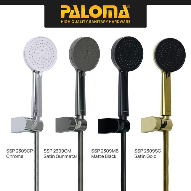 PALOMA SSP 2309 Shower Set Handshower Mandi Hand Shower Head Kepala Shower Genggam Sower 3 Mode Paket ABS Chrome Gunmetal Gun Metal Grey Black Gold Silver Abu Hitam Emas SSP 2309CP SSP 2309GM SSP 2309MB SSP 2309SG
