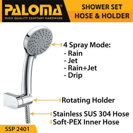 PALOMA SSP 2401 Shower Set Handshower Mandi Hand Head Kepala Air Paket