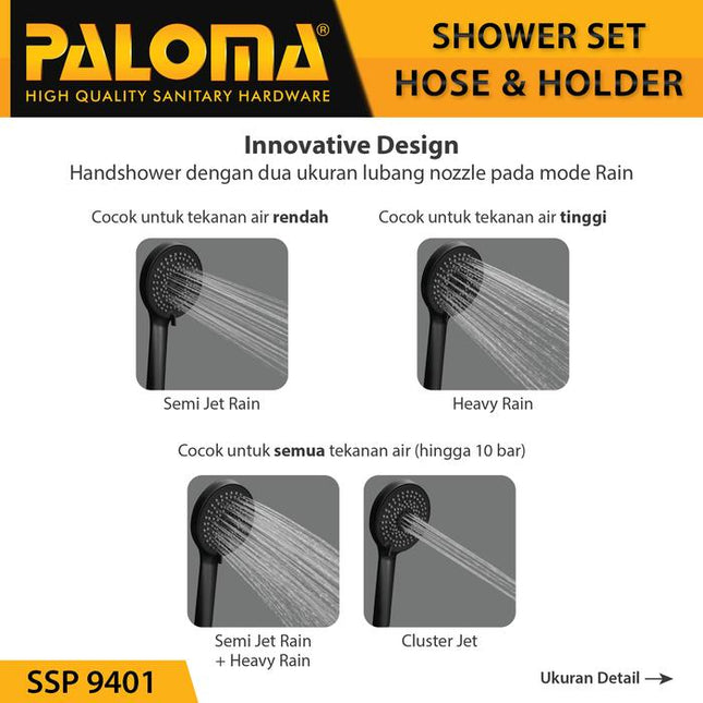 PALOMA SSP 9401 Shower Set Handshower Mandi Hand Head Kepala Air Paket