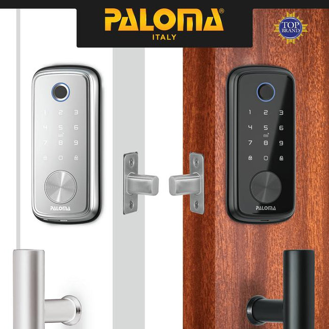 PALOMA Smart Lock Kunci Pintu Digital Deadbolt Smart Door Lock Smart Home Kunci Pintar Dead Bolt Grendel Slot Tuya WiFi Silver White Black Putih Hitam DLP 415B DLP 415S