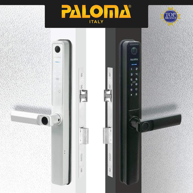 PALOMA Smart Lock Kunci Pintu Digital Slim Door Frame Aluminium Smart Door Lock Smart Home Kunci Pintar Door Viewer Camera Tuya WiFi Silver White Black Putih Hitam DLP 516B DLP 516S
