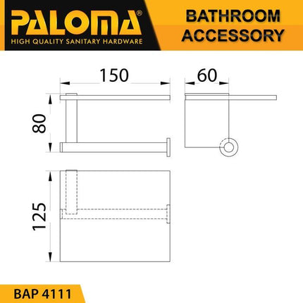 PALOMA Tempat Tissue Toilet Holder BAP 4111 & BAP 4101 Tisu Gulung Roll WC Mandi