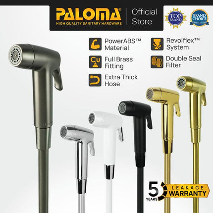 PALOMA Toilet Shower Jet Washer Jet Shower Bidet Spray Semprotan Cebok Bilas Kloset Closet WC ABS Chrome Krom White Putih Black HItam Gold Emas Gunmetal Grey Abu TSP 3101 3102 3103 3104 3105 3106