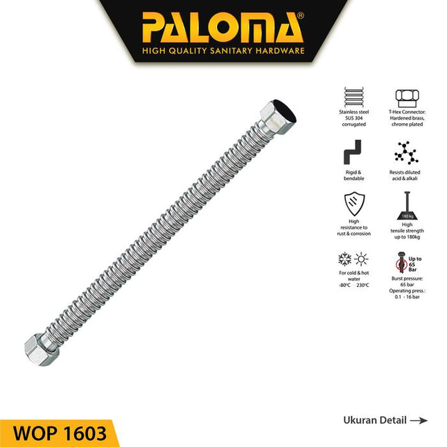 PALOMA WOP 1603 Wavy Hose 30cm Selang Kaku Flexible Air Panas Heater