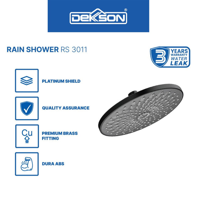 Rain Shower Dekkson RS 3011 Head Shower Mandi Atas Kepala 220 mm