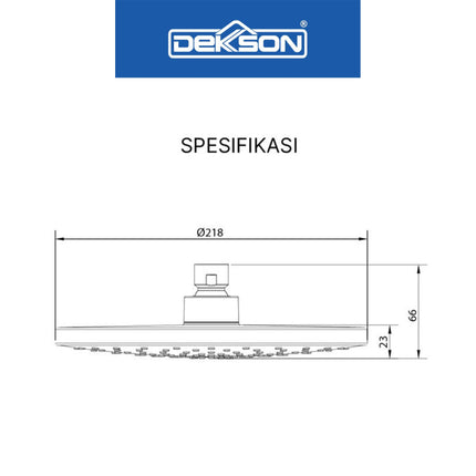 Rain Shower Dekkson RS 3011 Head Shower Mandi Atas Kepala 220 mm