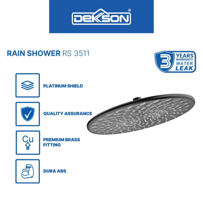 Rain Shower Dekkson RS 3511 Head Shower Mandi Atas Kepala 300 mm