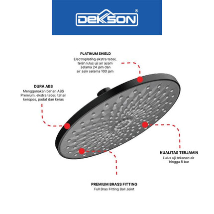Rain Shower Dekkson RS 3511 Head Shower Mandi Atas Kepala 300 mm