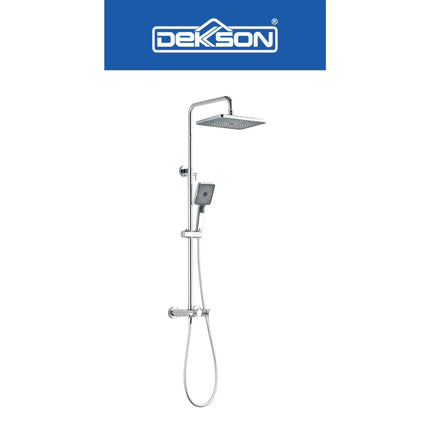 Shower Set 3 Function Dekkson SS 7828-3 CP MB Shower Tiang Set Column Mandi Keran Kran Panas Dingin Chrome Black
