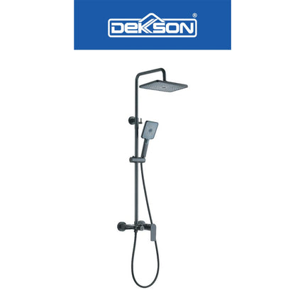 Shower Set 3 Function Dekkson SS 7828-3 CP MB Shower Tiang Set Column Mandi Keran Kran Panas Dingin Chrome Black