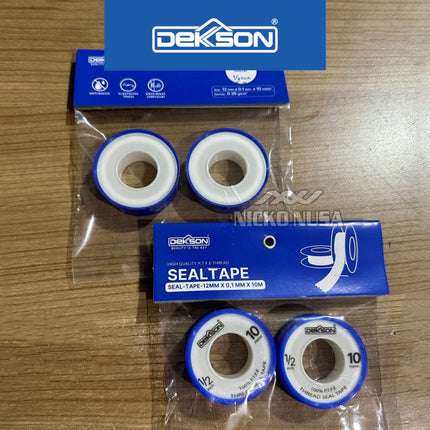 SEAL TAPE DEKKSON ST 0.1X0.35X10M 1PACK ISI 2PCS &nbsp;Isolasi Keran Air Solasi Pipa Seltip Kran Air Drat