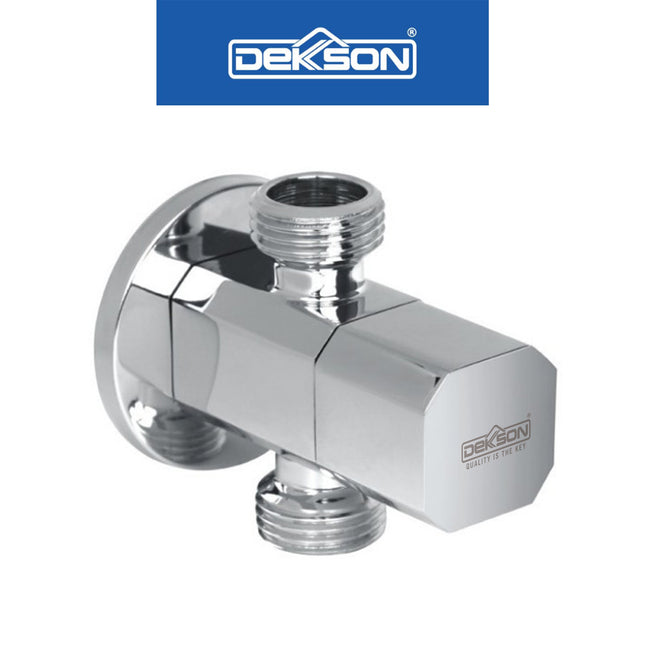 Stop Valve 2 Out Dekkson SV 8004-2 CP Stop Kran Kuningan 2 Cabang Kloset Brass Shower 2 Way Out Double Setop Keran Air Toilet