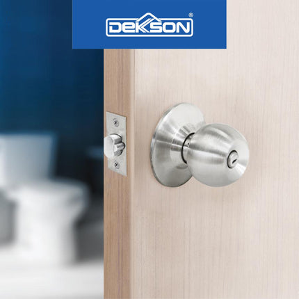 Kunci Bulat Dekson Dekkson KCBL DL8587 ET SSS Handle Knob Lockset Tubular Pintu Kamar Mandi DL 8587