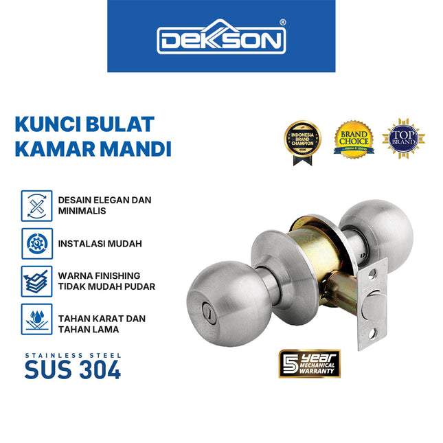 Handle Pintu Dekkson KCBL 8587 BK Tubular Lock Set Gagang Pintu
