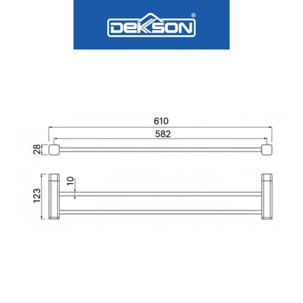Tower Bar Dekkson TB 5409 BR Rak Handuk Dinding Tower Shelf Chrome Polish