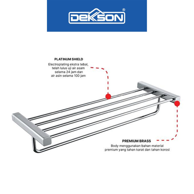 Tower Shelf Dekkson TS 5410 Towel Bar Rak Handuk Dinding Chrome