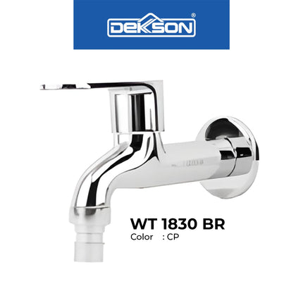 Wall Tap Dekkson WT 1830 BR CP Kran Taman Tembok Selang Dekson WT 1830 Wall Mounted Lever Handle Hose Tap