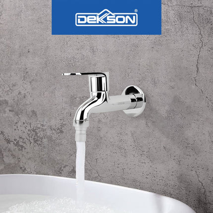 Wall Tap Dekkson WT 1830 BR CP Kran Taman Tembok Selang Dekson WT 1830 Wall Mounted Lever Handle Hose Tap