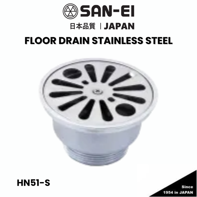 Floor Drain SAN-EI HN51-S Stainless Floor Strainer Saringan Got Kamar Mandi