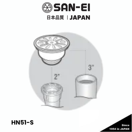 Floor Drain SAN-EI HN51-S Stainless Floor Strainer Saringan Got Kamar Mandi